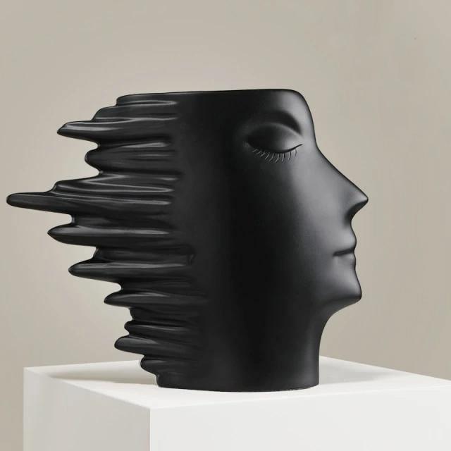 Windswept Faces Vase