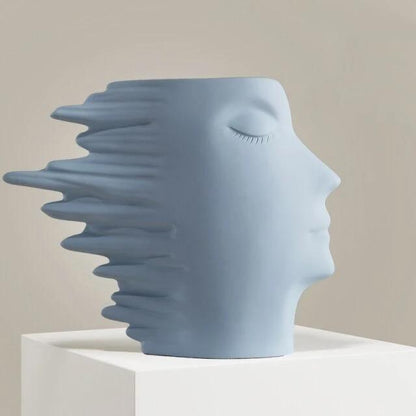 Windswept Faces Vase
