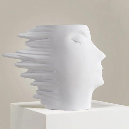 Windswept Faces Vase