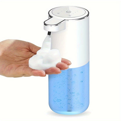 USB Rechargeable Hands-Free Foam Dispenser with Motion Sensor for Sink Counter Kitchen Bath | 13 fl oz Wall-Mount Hygiene Station for Modern