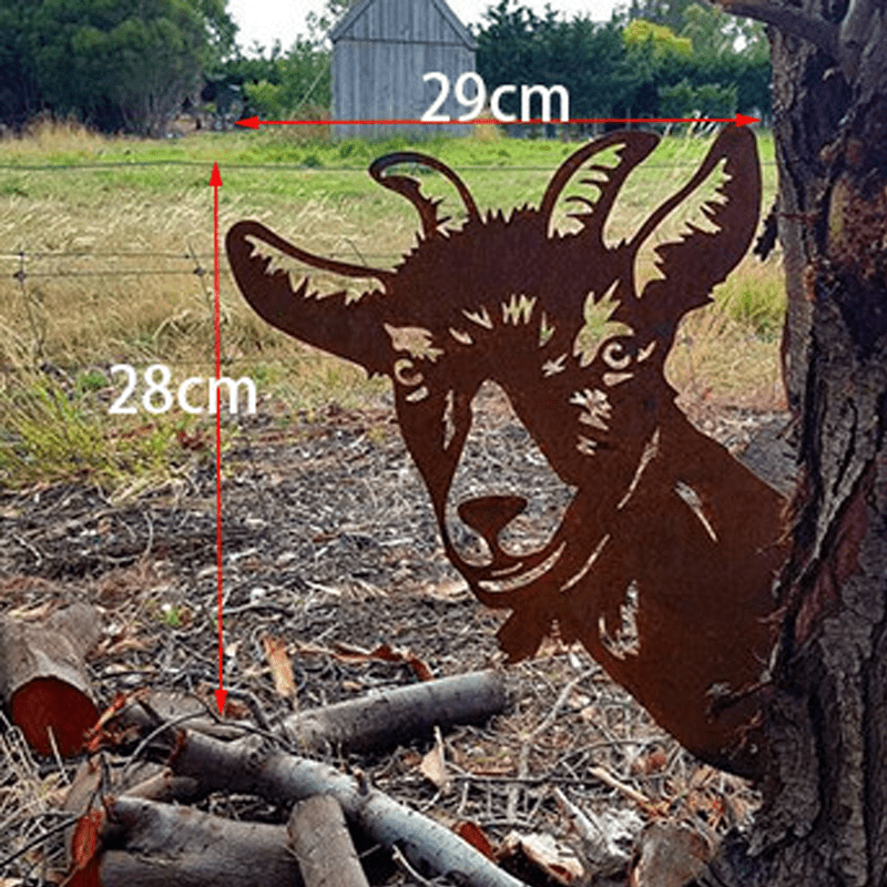 Metal Barnyard Sculpture Silhouette for Garden & Yard – Farm Animal Figures in Rustic Iron – Outdoor Lawn Ornament Decor for Country Home