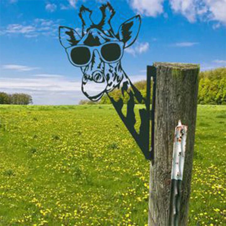 Metal Barnyard Sculpture Silhouette for Garden & Yard – Farm Animal Figures in Rustic Iron – Outdoor Lawn Ornament Decor for Country Home