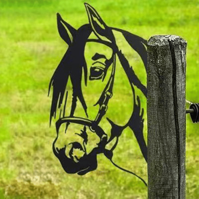 Metal Barnyard Sculpture Silhouette for Garden & Yard – Farm Animal Figures in Rustic Iron – Outdoor Lawn Ornament Decor for Country Home