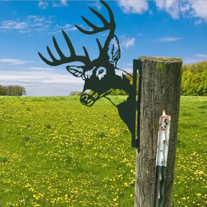 Metal Barnyard Sculpture Silhouette for Garden & Yard – Farm Animal Figures in Rustic Iron – Outdoor Lawn Ornament Decor for Country Home