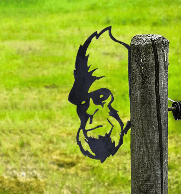 Metal Barnyard Sculpture Silhouette for Garden & Yard – Farm Animal Figures in Rustic Iron – Outdoor Lawn Ornament Decor for Country Home