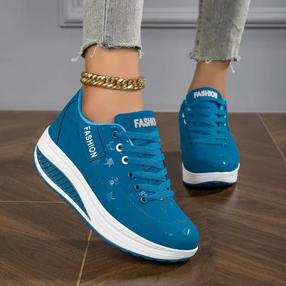 Women's Cushioned Walking Sneakers with Shock-Absorbing Sole – Breathable Mesh Athletic Shoes for All-Day Comfort & Support