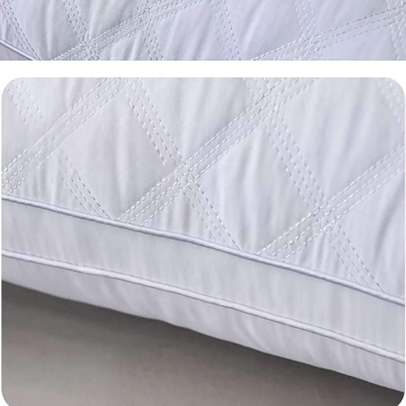 Quilted Hypoallergenic Pillow Set – 2-Pack Breathable 3D Fill Pillows for Neck Support & All-Season Comfort