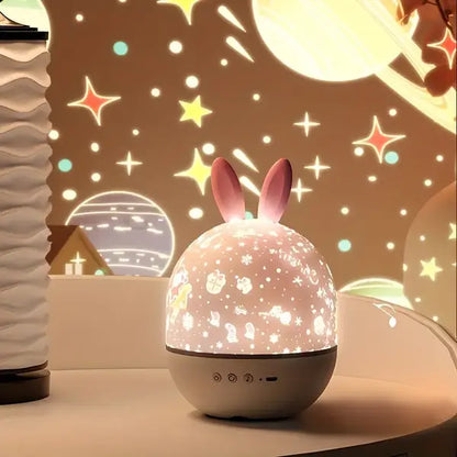 Star & Ocean Projection Night Light for Kids with Music & Remote Control | Rechargeable Galaxy Projector for Nursery Bedroom | Soothing