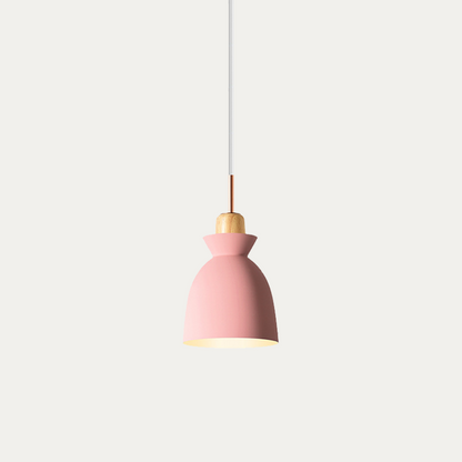 Wooden Hanging Light Fixture 11 inch E27 Socket Modern Nordic Ceiling Lamp for Bedroom Living Room Dining Area Kitchen Island Entryway Hallw