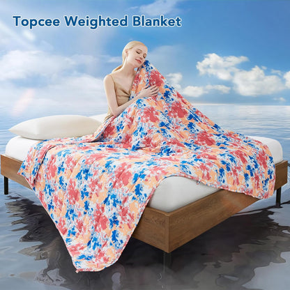 Confort douillet | Couverture lestée en microfibre rafraîchissante | Douceur toutes saisons pour une relaxation ultime