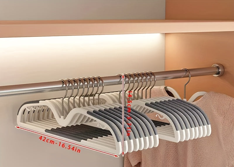 Rotating Short-Neck Space Saving Hangers with Non-Slip Grip for Closet Organization