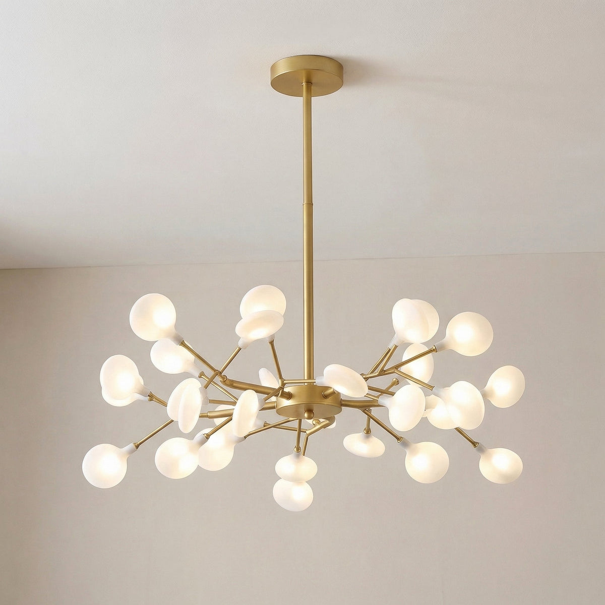 Branch Chandelier with Acrylic Globes – Cascading LED Statement Light for Dining Room & Living Room – Modern Tree Design – Warm White