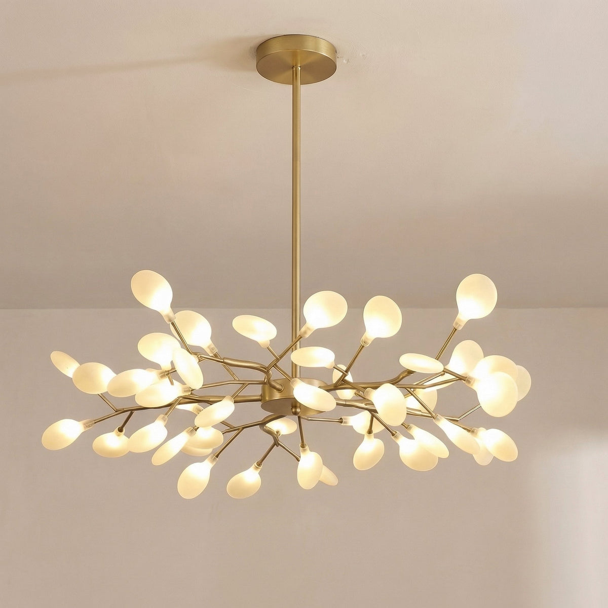 Branch Chandelier with Acrylic Globes – Cascading LED Statement Light for Dining Room & Living Room – Modern Tree Design – Warm White