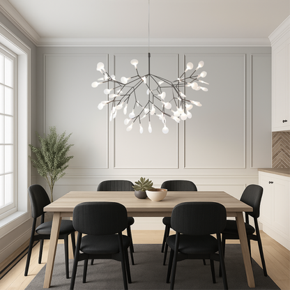 Acrylic Branch Chandelier 31 in Modern Nordic Multi-Light Fixture Dining Room Living Room Bedroom Entryway Adjustable Height