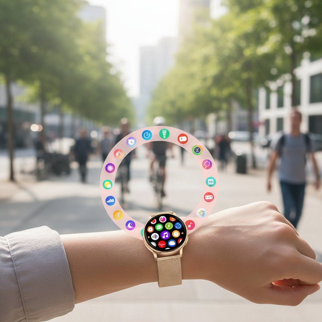 Montre connectée | Suivi de fitness avec cardiofréquencemètre | Design élégant pour un suivi santé optimal