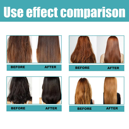 Keratin Smoothing Treatment Cream for Frizzy Curly Hair — Deep Conditioning Mask for Salon-Quality Straightening at Home — Nourishing