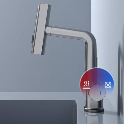 Kitchen Sink Faucet with Pull-Down Sprayer & LED Temperature Display – 360° Swivel, 5 Spray Settings, Brushed Nickel Finish for Modern Homes