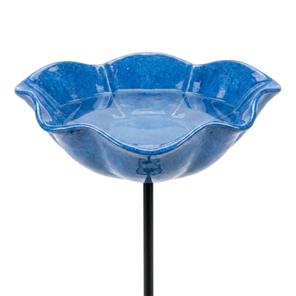 Flower-Shaped Bird Bath & Bee Watering Station Garden Stake for Hummingbirds Butterflies Pollinators Backyard Decor