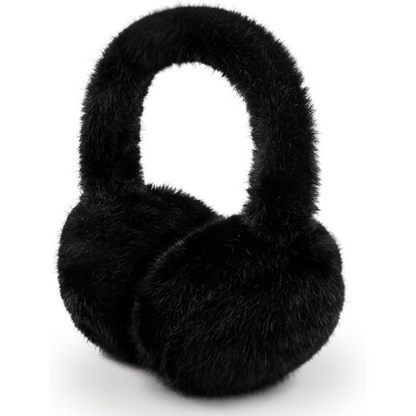 Foldable Winter Earmuffs with Plush Synthetic Fur for Women & Men – Adjustable Compact Ear Covers for Cold Weather
