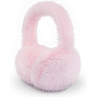 Foldable Winter Earmuffs with Plush Synthetic Fur for Women & Men – Adjustable Compact Ear Covers for Cold Weather