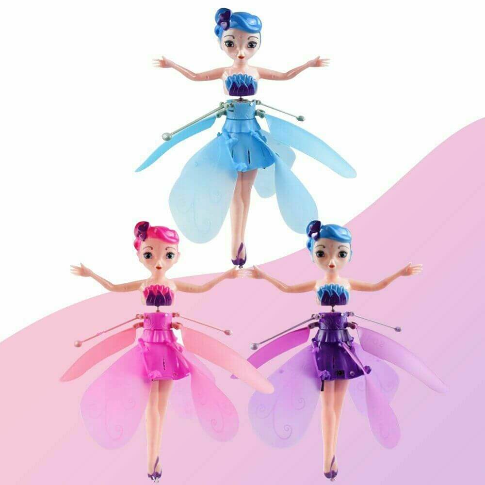 Flying Fairy Doll – Hand-Controlled Hovering Toy with Light-Up Wings for Girls & Boys – Interactive Flight Play