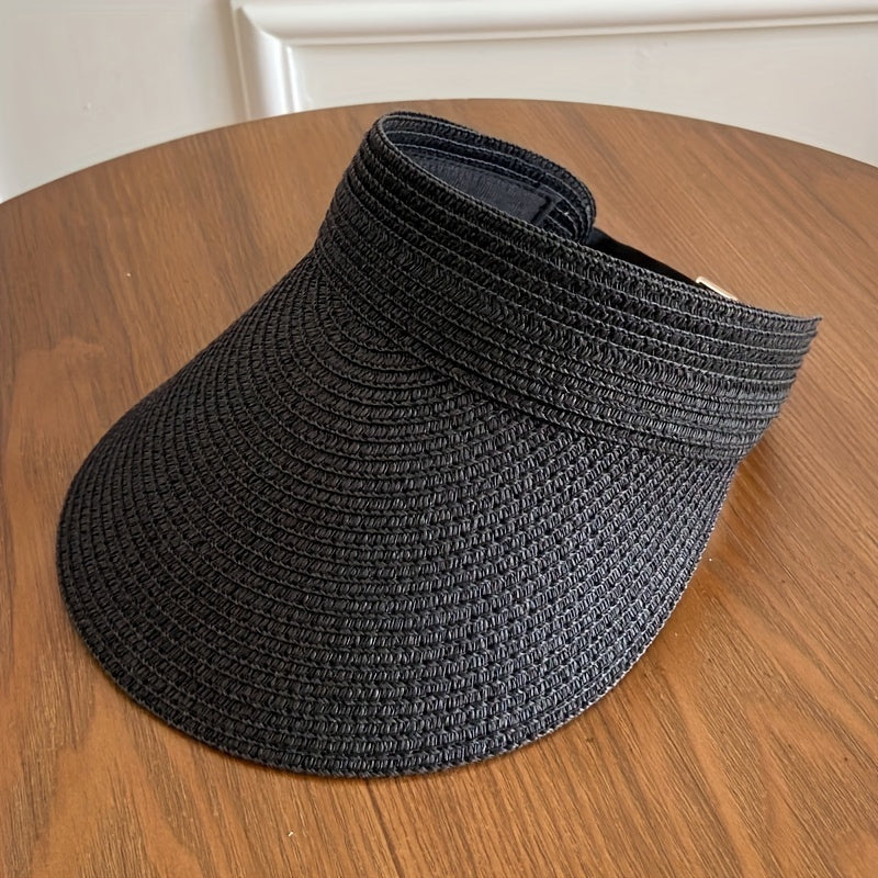 Women's Packable Straw Beach Hat with Adjustable Fit & Extra-Wide Shade | Travel-Friendly Summer Headwear | Pool, Vacation, Garden & Festiva