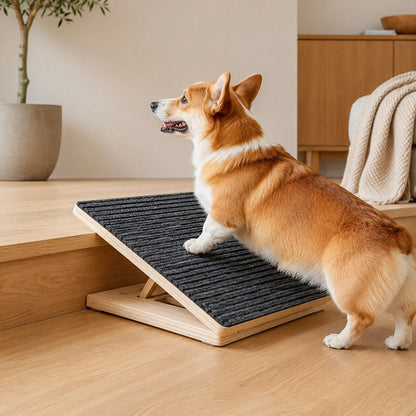 Ortekor Foldable Wooden Dog Stairs for Small Dogs - Non-Slip Pet Ramp for Sofa, Bed & Indoor Steps