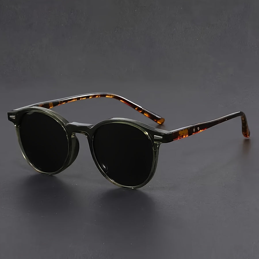 Men's Circular Eyeglasses Polycarbonate Fashion Accessory Vintage Style Patterned for Everyday Casual Wear Office Street