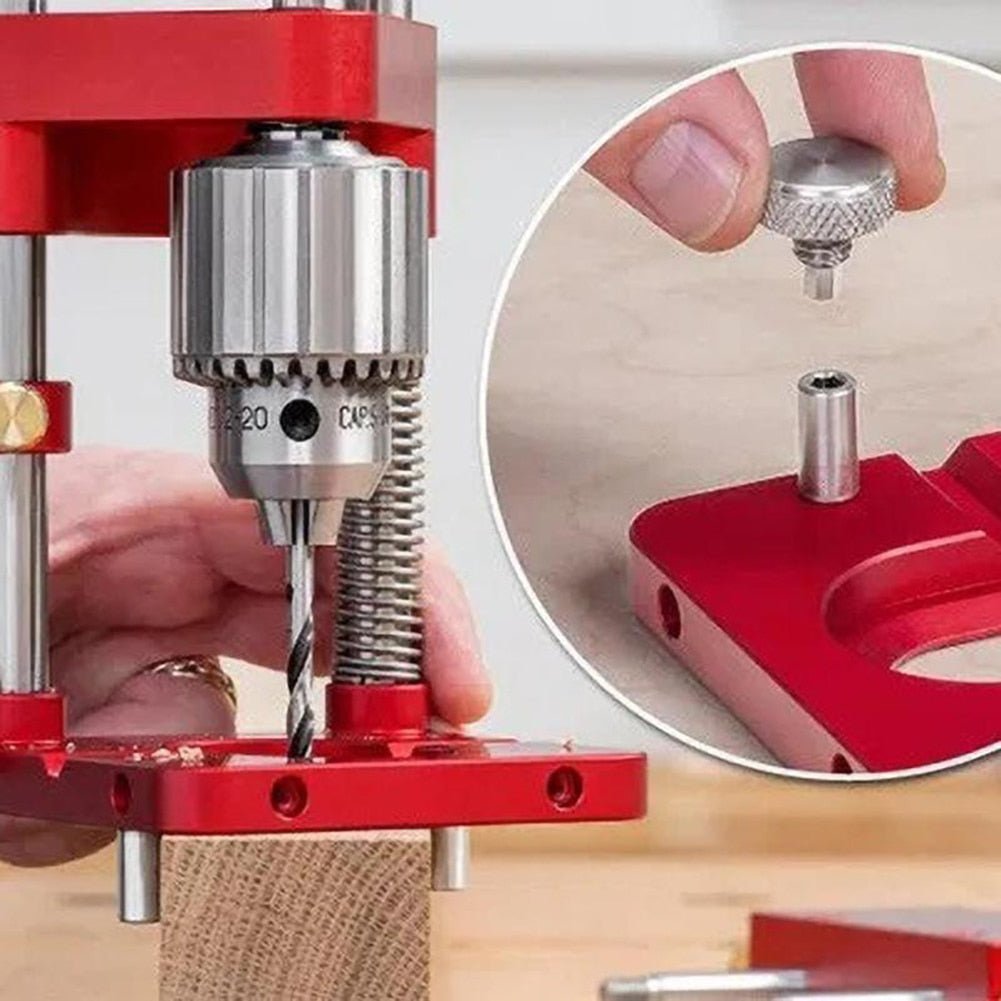 Precision Hole Drilling Jig Adjustable Guide for Wood Projects Cabinet Assembly Furniture Building DIY Carpentry