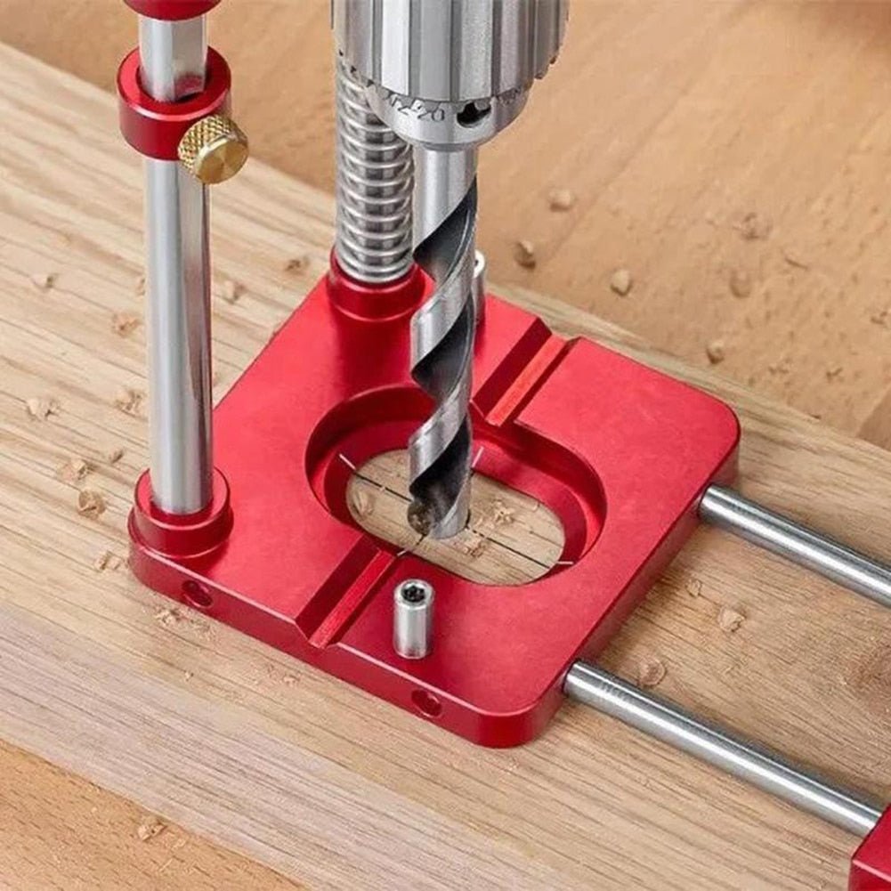 Precision Hole Drilling Jig Adjustable Guide for Wood Projects Cabinet Assembly Furniture Building DIY Carpentry