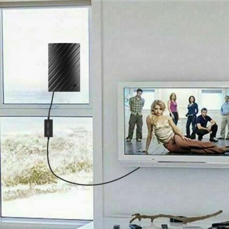 Indoor Digital TV Antenna with 4K HD Reception & 600-Mile Range for Local Broadcast Channels