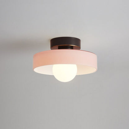 Geometric Glass Flush Mount Ceiling Light – Art Deco Style Fixture for Bedroom, Dining Room & Hallway – G9 LED Compatible – 9.5 in Diameter