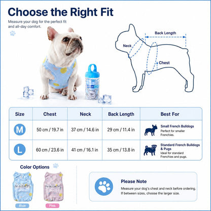 Ortekor French Bulldog Cooling Vest for Hot Summer Walks