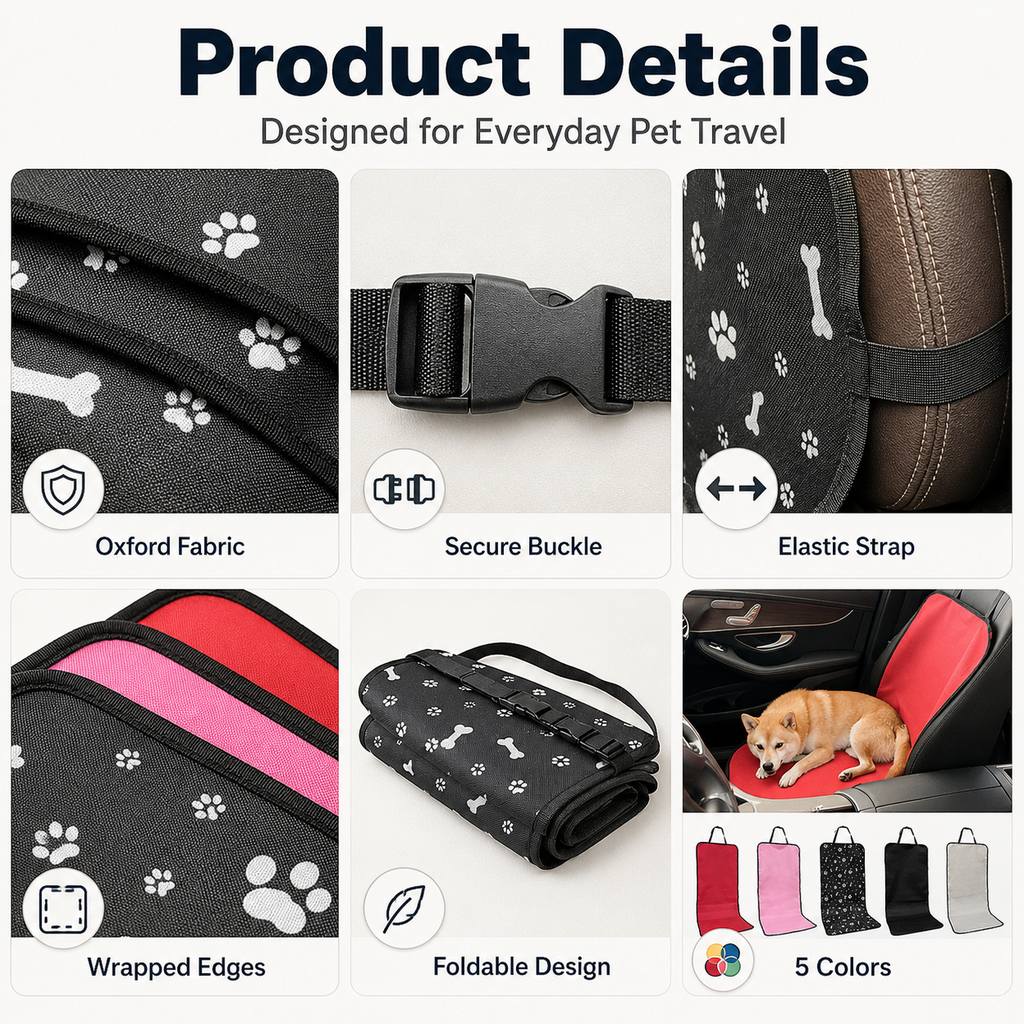 Ortekor Front Seat Pet Car Cover for Dogs - Waterproof Seat Protector for Mud, Fur & Scratches | Universal Fit for Cars, SUVs & Trucks