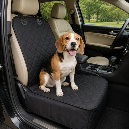 Ortekor Front Seat Pet Car Seat Cover with Seat Belt Tether - Passenger Seat Protector