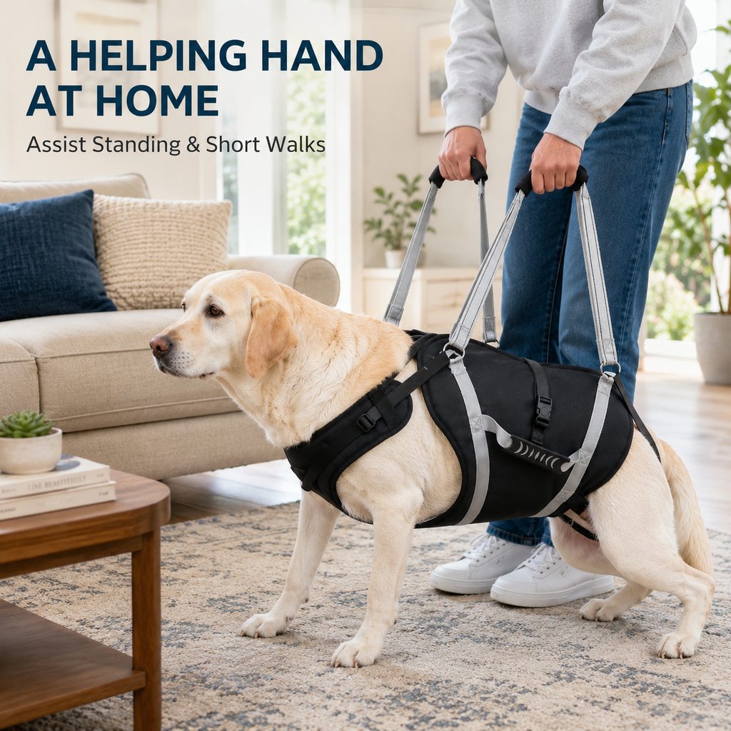 Ortekor Full-Body Dog Lift Support Harness for Large Senior Dogs - Easier Stairs, Standing & Car Entry