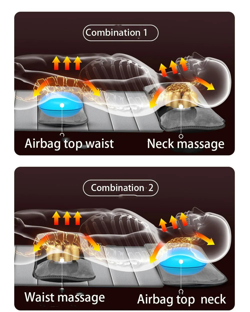 Electric Heated Massage Mat – Full Body Shiatsu Therapy Pad for Back, Neck & Shoulders with Adjustable Heat