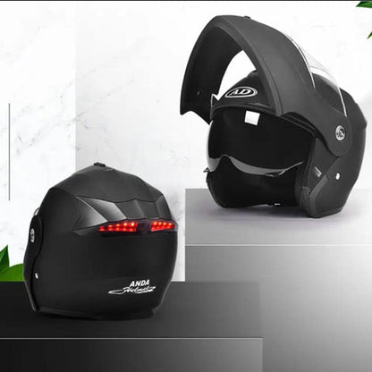 Casque intégral de moto avec coque résistante aux impacts, casque intégral ventilé avec visière anti-rayures pour adultes
