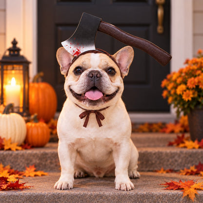 Ortekor Funny Halloween Pet Headwear for Dogs & Cats - Quick Tie-On Costume Prop for Parties, Photos & Trick-or-Treating