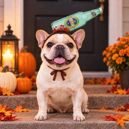 Ortekor Funny Halloween Pet Headwear for Dogs & Cats - Quick Tie-On Costume Prop for Parties, Photos & Trick-or-Treating