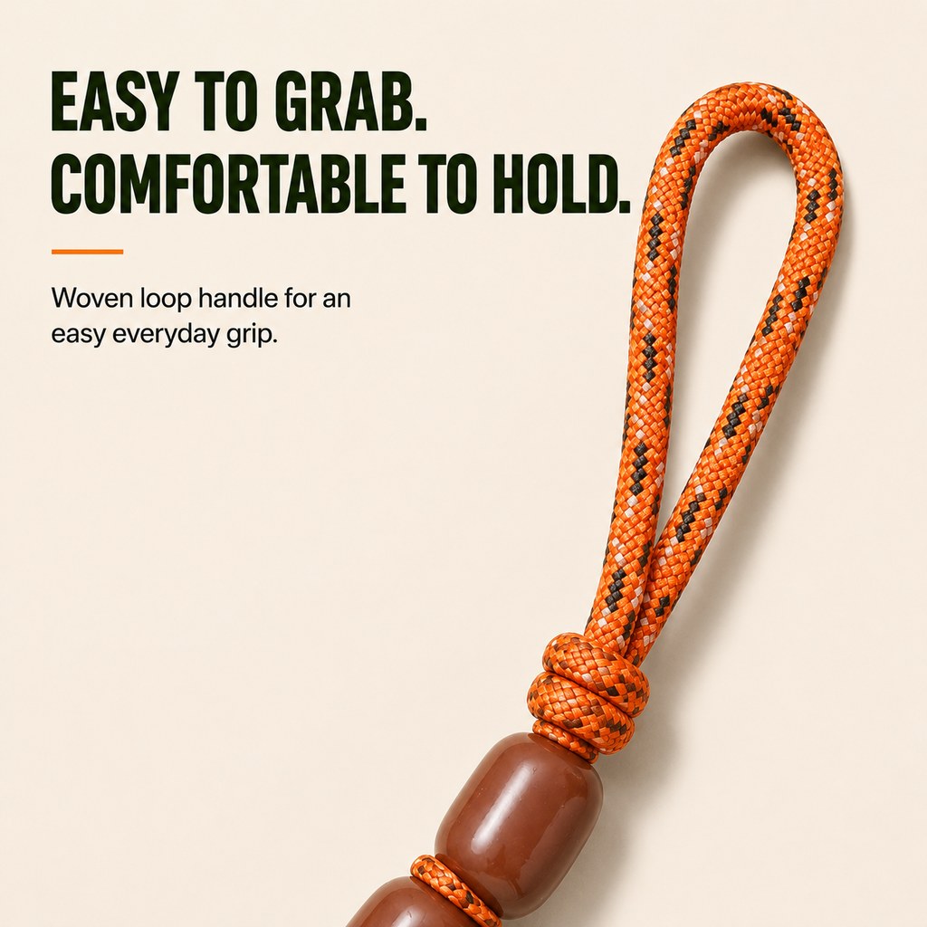 Ortekor Funny Sausage Link Dog Leash for Daily Walks – 10-Link 53 in Extended Lead with 360° Swivel Clasp to Help Reduce Twisting