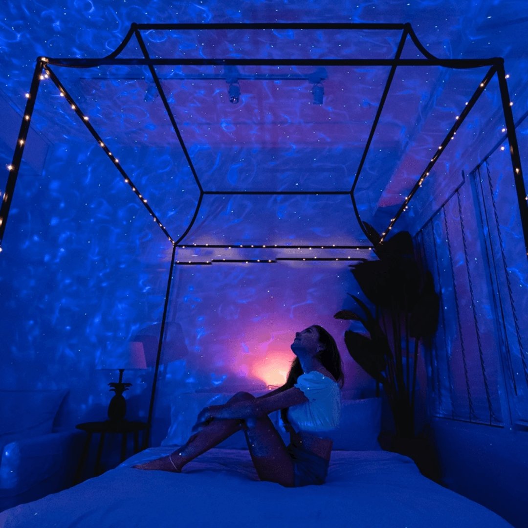 Starlight Night Light Projector 21-Color LED Ceiling Lamp with Bluetooth Music Sync & Remote Control for Bedroom Nursery Kids Room Relaxatio