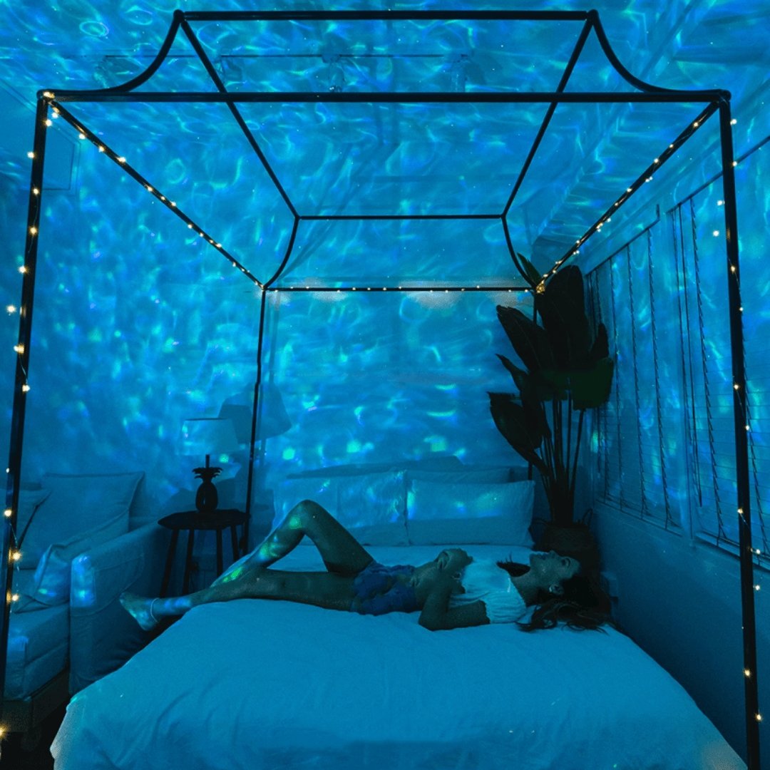 Starry Night Sky LED Projector with Bluetooth Speakers & Remote Control for Bedroom Ceiling Walls