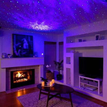 Starry Night Sky LED Projector with Bluetooth Speakers & Remote Control for Bedroom Ceiling Walls