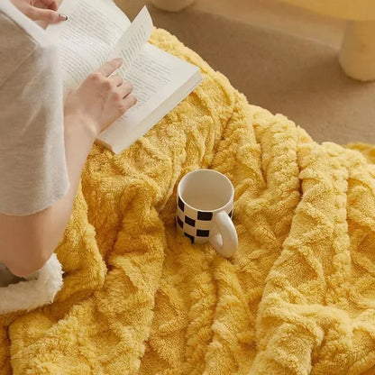 Couverture polaire Sherpa pelucheuse pour l'hiver — Jeté ultra-doux double face pour lit et canapé, couverture en microfibre lavable en machine, confortable