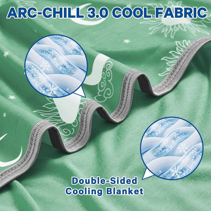 Confort douillet | Couverture rafraîchissante en tissu double face | Couverture d'été légère pour les dormeurs ayant chaud et les voyages