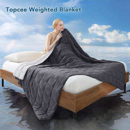 Confort douillet | Couverture lestée en microfibre rafraîchissante | Douceur toutes saisons pour une relaxation ultime