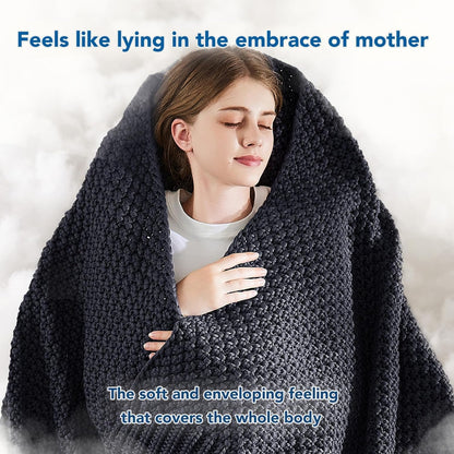 Confort douillet | Couverture lestée en tricot avec microfibre rafraîchissante | Douceur toutes saisons pour une détente ultime