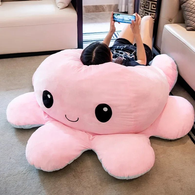 Double-Sided Emotion Plush Toy – Oversized Stuffed Animal for Feelings Expression, Room Decor & Cuddles