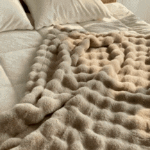 Cozy Haven | Couverture en fausse fourrure ultra-douce avec doublure confort | Plaid toutes saisons pour la détente